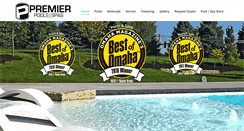 Desktop Screenshot of premierpoolspa.com